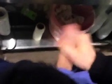 Risky Jerk Off at Work Cumming at the Bar