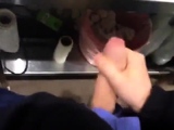 Risky Jerk Off at Work Cumming at the Bar